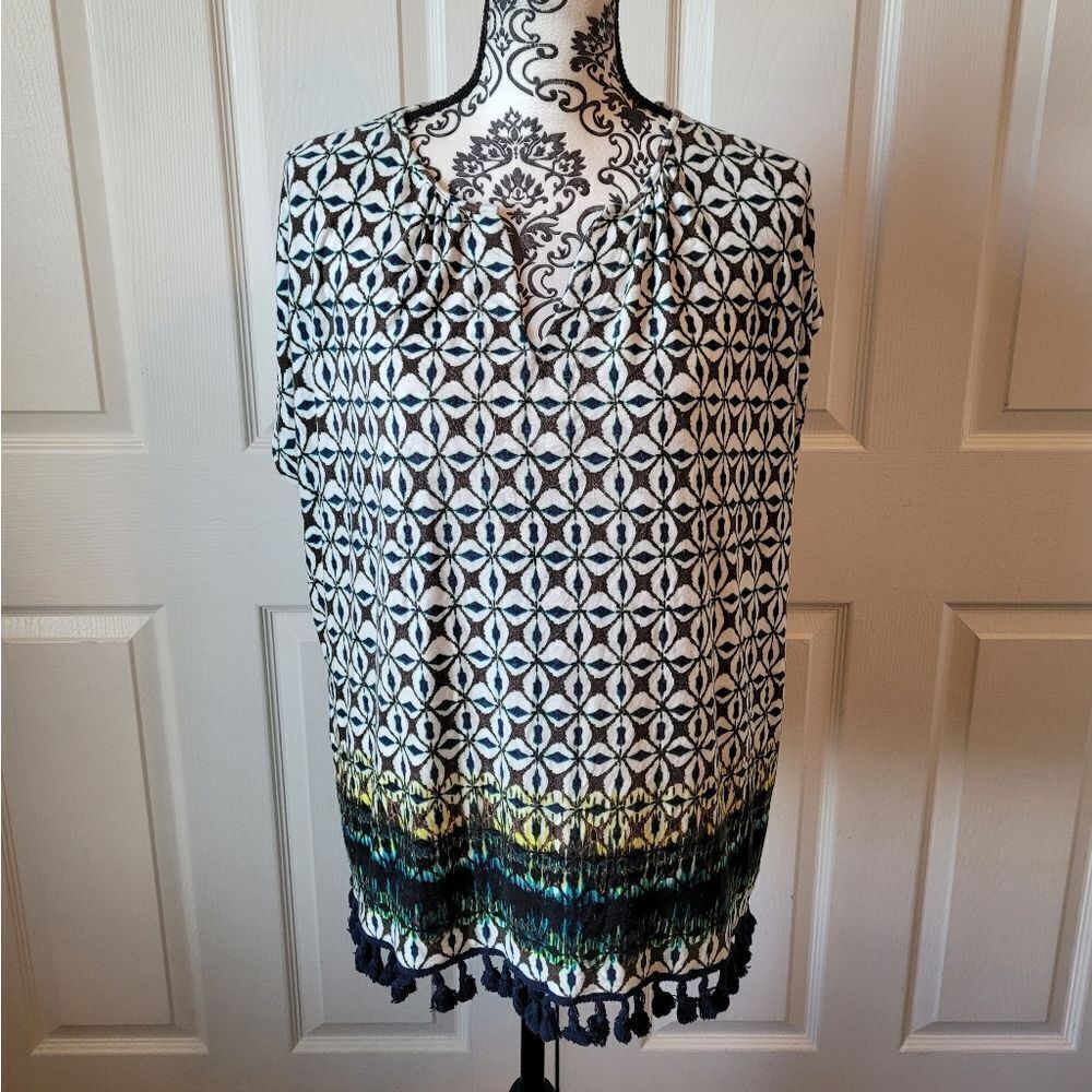 New directions boho Fringed top